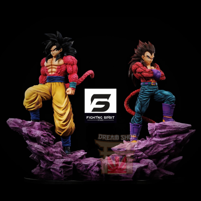 Goku x Vegeta Super Saiyan 4 Fighting Sprit Studio