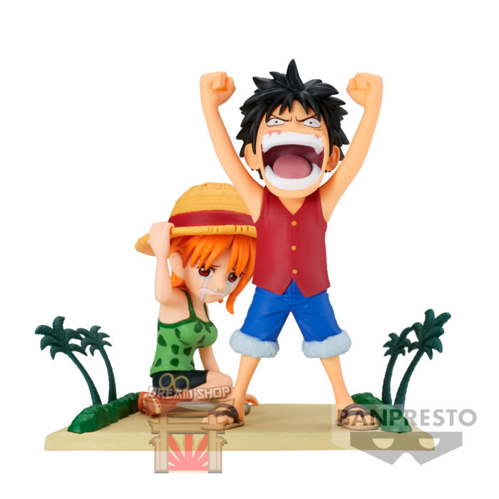 Monkey D. Luffy e Nami One Piece World Collectable Figure Log Stories