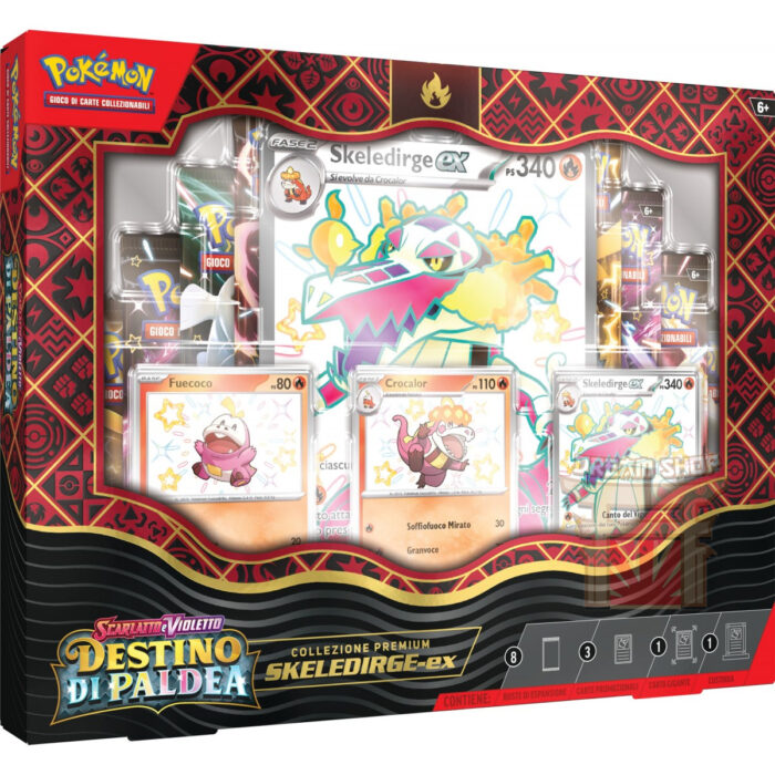 Pokémon GCC Scarlatto e Violetto Destino Di Paldea Collezione Premium Skeledirge ex (IT)