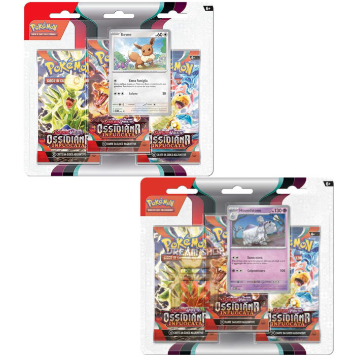 Pokémon GCC Scarlatto e Violetto Ossidiana Infuocata Blister 3 buste (IT)
