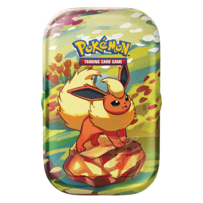 Pokémon GCC Scarlatto e Violetto Evoluzioni Prismatiche Mini Tin da Collezione Flareon (IT)